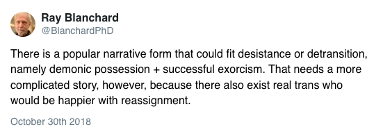 Ray Blanchard's transphobia. 